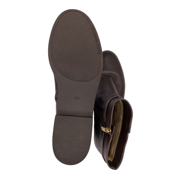 Michael Kors FINLEY Chocolate Brown Flat Bootie Ankle Boots Flat Size 9M USED - Picture 10 of 10